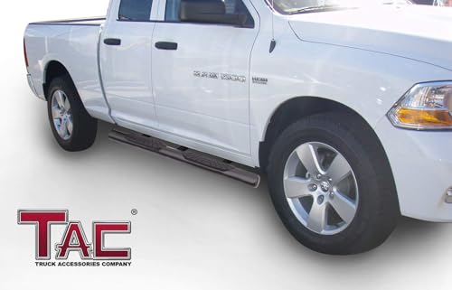 Estribos negros texturizados para Dodge RAM 1500 Quad Cab 2009-2024 miniatura 2