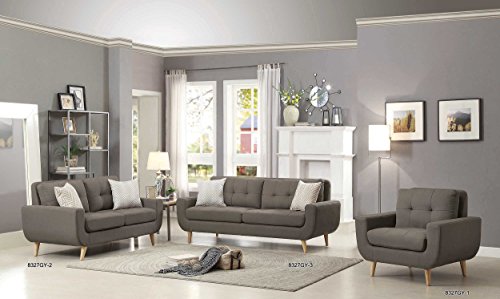 Homelegance Deryn 86" Fabric Sofa, Gray #TOP5