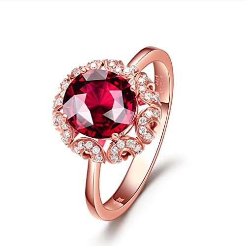 Bague rubis pour femmes rondes le cadeau d'anniversaire idéal