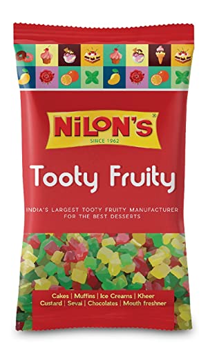 Image of NiLoN's Tooty Fruity Mix - Fresh Cherries for Cake & Cookies - Tutti Fruiti Multi Color - 750 Gm Pack of 1
