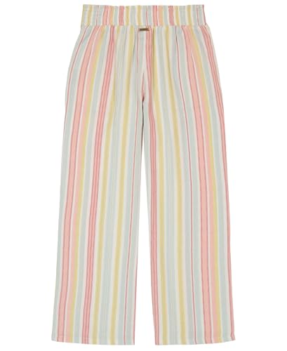Image of Billabong Girls' New Waves Mid-Rise Wide Leg Pants, Elastic Waistband, Front Pockets
