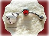 Softball Belly Ring, Baseball Belly Ring, Navel Piercing, Athletic Girl, Belly Button Ring, Beach...