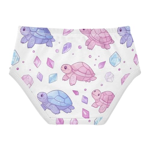 Wusikd Cartoon Turtles Girls' Underwear Cotton Cute Girls Briefs Soft Toddler Underwear 2T2