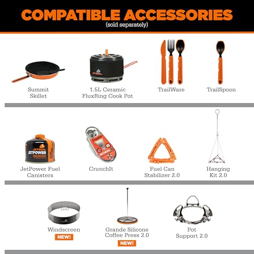 Jetboil Flash 1.8L Portable Fast Boil Stove for Camping and Backpacking with 1-Step Auto Ignition, New for 2026, Propane/Isobutane Burner, Carbon by Jetboil - Image 9