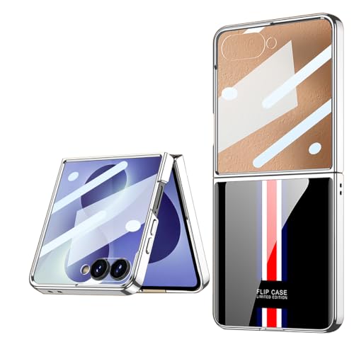 Funda de cristal para Samsung Flip 8 negra con protector 9H ultrafino