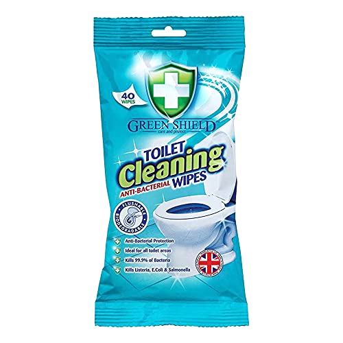 Green Shield Anti-Bacterial Toilet Cleaning Wipes 40pk