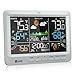 Weather Station Indoor Outdoor Thermometer Wireless, Home Atomic Clock with Large Constant Display, Inside Outside Temperature Humidity Monitor, Dew Heat Point, Barometer Grey