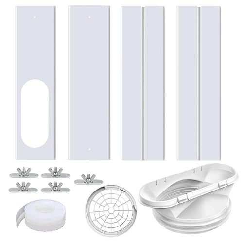 plsyyuw Kit de Ventana de Aire Acondicionado portátil, Kit de ventilación de Ventana de CA Que se Adapta a Ventanas y Puertas corredizas, Kit de Sellado de Kit de ventilación de Ventana para secador