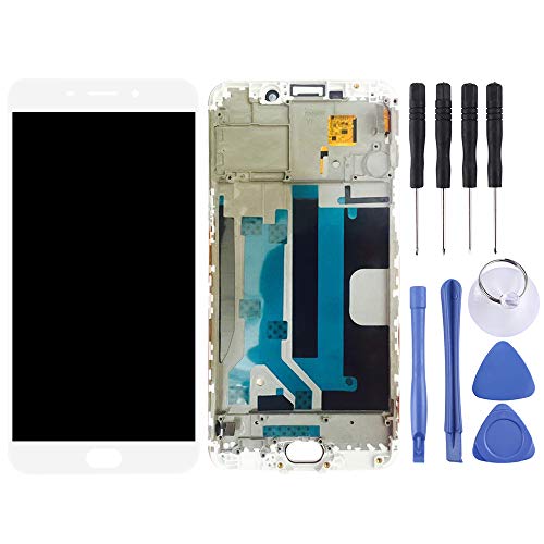 Châssis Blanc avec Écran LCD et numériseur complet pour Oppo R9 Plus