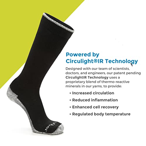 Circufiber Mens Womens Diabetic Socks – Improves Circulation Reduce Swelling And Pain Comfortable Loose Fitting Non-Binding Wide Fit All-Day Diabetic Crew 3 Pairs #TOP1