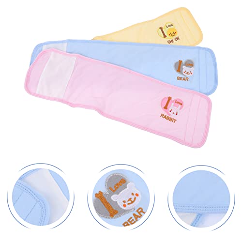 EXCEART Barriga Infantil Wraps 3 Pcs Padrão Algodão Bebê Bebê Umbigo Cordão Umbilly Band Band Belly