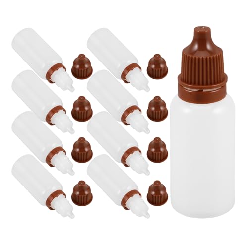 MOBUTOFU 50pcs Refillable Dropper Bottles 15ml Squeezable Plastic Containers with Screw Caps Portable Mini Essential Oil Storage Bottles for Travel and Liquid Dispensing