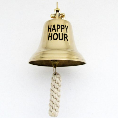 Grande Barra in Ottone Massiccio Happy Hour Bell