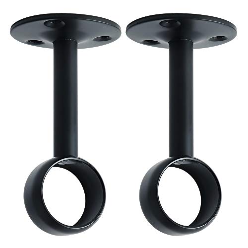 Alise 1-Inch Dia Shower Curtain Closet Rod Holder Pipe Flange Socket Ceiling Mount