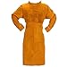 HWZZ 105Cm Cuir Tablier De Soudage Ignifuge Manches Longues Soudeur Vêtements De Protection en Cuir Fendu Ignifuge Résistant À l'usure Tabliers Anti-Brûlure Sécurité De Protection,Orange,105cm