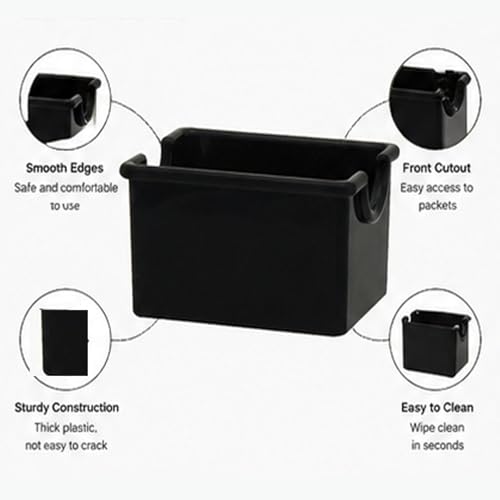 BinaryABC 4pcs Plastic Tea Bag Organizer Sugar Packet Holder and Drink Packet Dispenser for Coffee Bar Sweetener Packet Holder Storage Case for Kitchen Office Home Use - image 6