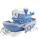 Umweltfreundliches Material: Boat Bath Toy verwendet hochwertiges ABS-Material, das sicher, umweltfreundlich und geruchlos ist, das Baby spielen lässt und die Mutter beruhigt und ein guter Helfer für Mütter ist.