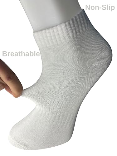 Low Cut Ankle Socks Breathable Cotton for Men Women – Thin, Non-Slip, Lightweight Comfort –Turkish Made 3 Pairs2