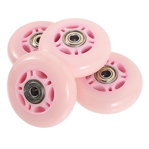 Happyyami Roller Skate Wheels Set 70mm Pu Wheels Replacement for Skating Shoes Sturdy Comfortable for Boys and Girls Adults