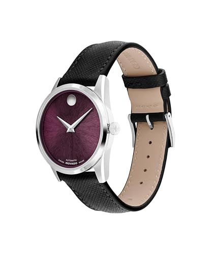 Movado Museum Classic Women's Automatic Watch, Leather Strap, Self-Winding Luxury Timepiece - Gift for Her - 33mm2