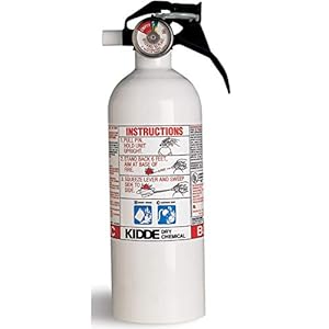 Kidde 466635MTLK Mariner 5 Fire Extinguisher, 2#, 5-B:C, with Metal Valve Nylon VB, White