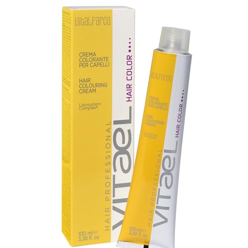 Vitael Professional Hair Color Cream 100ml – Intense Pigments, 100% Grey Coverage, Vegan Formula with Botanical Collagen – Over 100 Vibrant Shades (5 Light Brown)