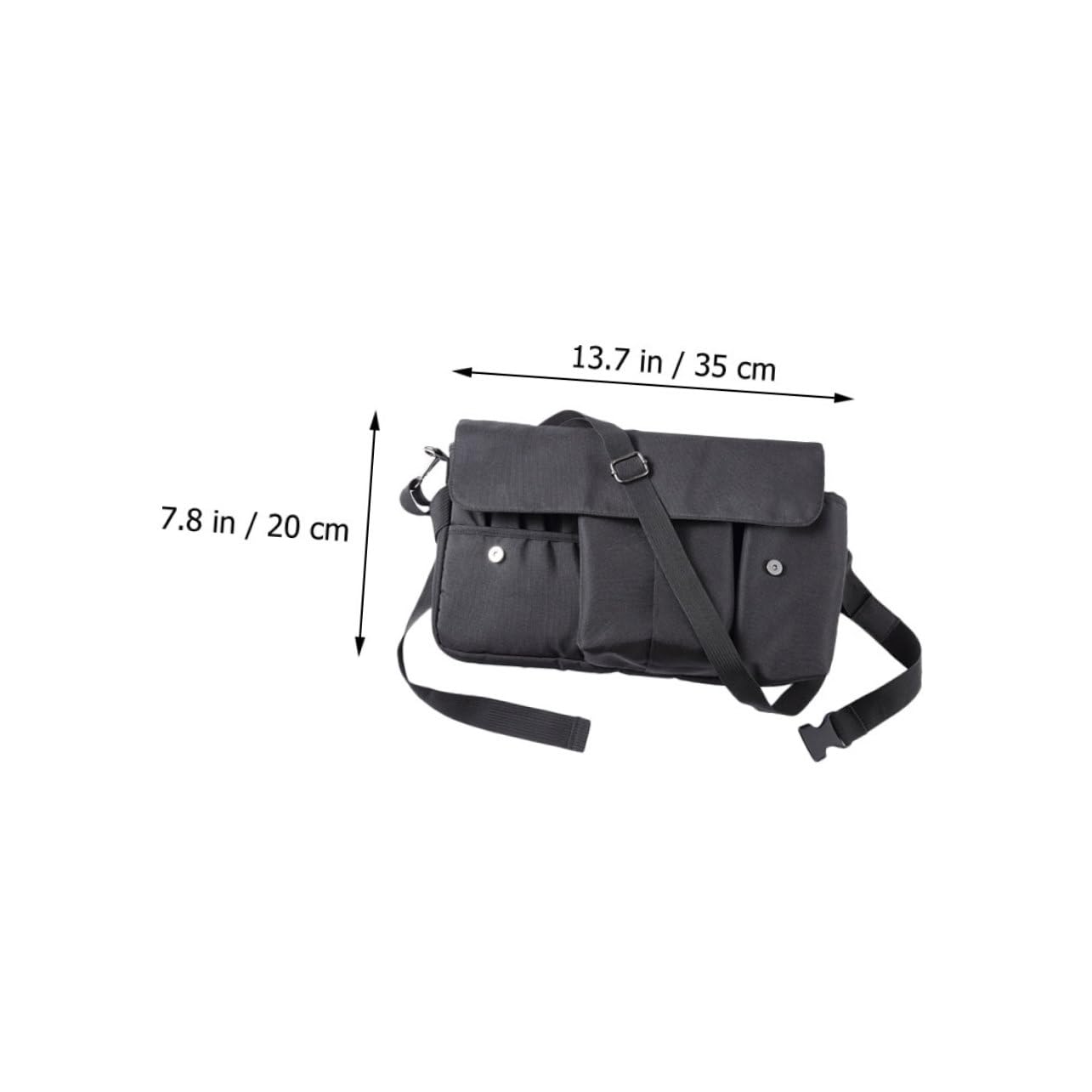 Mikinona Schwarzes Kosmetikmäppchen aus Canvas mit Großer Kapazität und Wasserdichtem Design Tragbare Tasche mit Gürtel für Make Up Pinsel und Kosmetikaufbewahrung