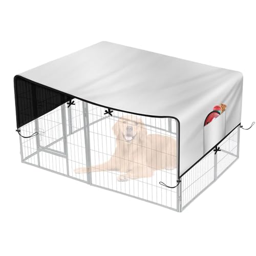 Housse de niche pour chien – Bâche de confidentialité Oxford 210D | Grande couverture de chenil étanche 86.61x70.87 pouces, pour Patio, pique-nique, Camping en plein air, arrière-cour, plage, parc, ré
