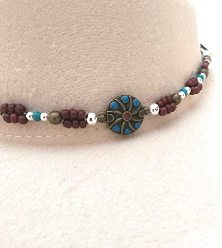 Rodeo Hat Band Jewelry Pinwheel Charm Men Ladies Adjustable Micro Suede Slip-Knot Sizing Gift Boxed #TOP2