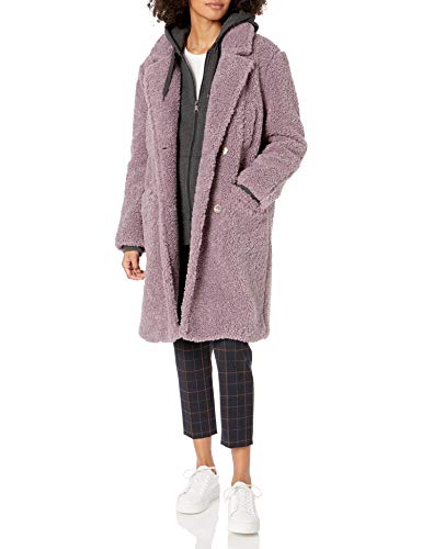 ASTR the label Women's Freddie Faux Fur Teddy Long Coat, Lavender, X-Small