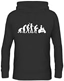 yamaha roller 125 vmax  Shirtstreet, Evolution Motorroller, Herren Kapuzen Sweatshirt - Pullover S-3XL, Größe: M,Schwarz