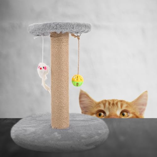 Rascador vertical para gatos FAVOMOTO gris pequeño miniatura 7