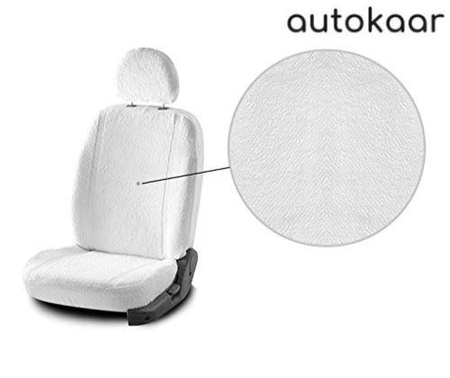 Image of AUTOKAAR Cotton Fabric Heavy White Towel SEAT Cover for TATA Nano