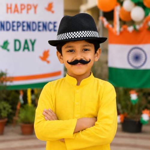 Image of Raj Costume Freedom Fighter Costume for Kids | Independence Day Fancy Dress | Patriotic School Function Dress | Boys & Girls