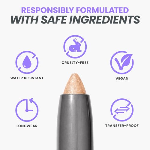 Wonderskin IYKYK Eyeshadow Stick - Longwear Eye Shadow Sticks, Budge-Proof & Waterproof Shimmer Eyeshadow Stick with Built-in Sharpener (Champagne)