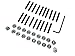Z Whip 19pc Oil Pan Stud Kit with Locking Nuts Compatible with Acura Integra Honda Civic Del sol VTEC Type R GSR B18 B20 B16 D15 D16 1.8L H22 H23 B C D F H Series Engines B Engine Oilpan Bolt Set