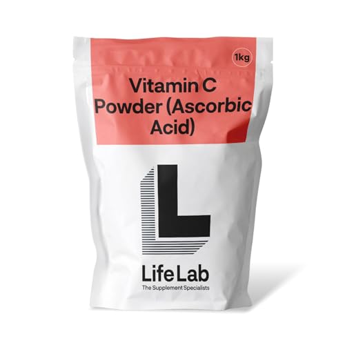LifeLab Vitamin C Powder 1kg - Pure Ascorbic Acid for Immune Support, Antioxidant Protection - Vegan, Non-GMO - Supports Overall Immune Health