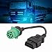 9 Pin to 16 Pin Cable Adapter, Round OBD2 Interface 9 Pin to 16 Pin Truck Diagnostic Scanner Cable Adapter Diagnostic Scan Tool Replacement Truck Diagnostic Cable Fit for Cummins Engine