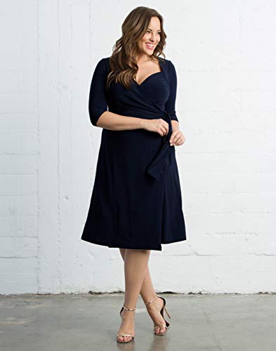 Kiyonna Women's Plus Size Sweetheart Knit Wrap Dress4