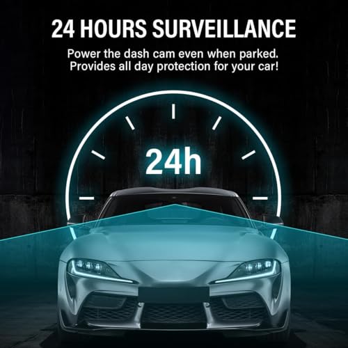 Image of IIWEY Dash Cam Hard Wire Kit only Q5 /N6 Model, 4 Meter Dashboard Camera Car Charger Cable Kit, 12V- 24V to 5V, Power Adapter with LP /Mini /ATO /Micro2 Fuse for Dash Cam