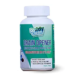 DaddyClean Powerful Drain Blockage Cleaner/Declogger| Powerful Drain & Sink Cleaner| Drain Block Cleaner Powder for Toilet/bathroom/kitchen/sink storage | 200grams