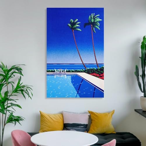 Sérénité d'une piscine tropicale par Hiroshi Nagai impression toile - 6