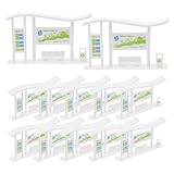 Toyvian 20 Stück Kleiner Busbahnhof Modell aus Robustem Kunststoff Weiße Miniatur Buswartehalle für Puppenhäuser und Landschaftsdekoration Realistische Stadtszenen Fotorequisiten