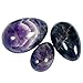 TUMBEELLUWA Yoni Egg Healing Crystal 3 PCS Drilled Massage Stones for Women to Train Pelvic Muscles Kegel Exercise, Amethyst
