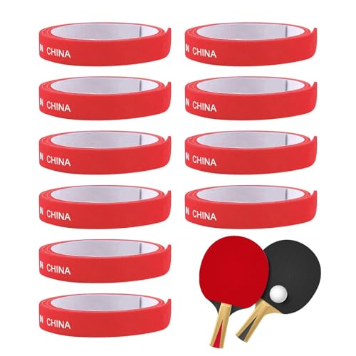 Amesor Cinta para Borde De Raqueta De Tenis De Mesa,10 Unidades De Cinta Adhesiva para Paletas De Tenis De Mesa - Accesorios Deportivos para Entrenamiento, Competiciones y Uso en Gimnasio