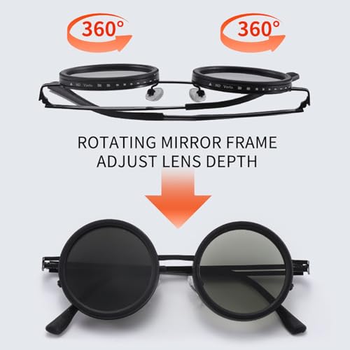 Long Keeper Adjustable Tint Sunglasses Men Round Polarized Sunglasses 1-9 Gears Lightweight Glasses for Hiking Drving Fishing4