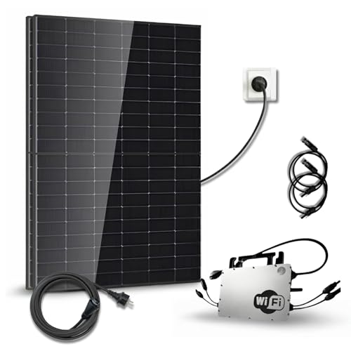 Kit Solaire 910Wc DMEGC – 2 Panneaux Photovoltaïques Bifaciaux Bi-verre – Micro-onduleur Hoymiles HMS-1000W-2T Wi-Fi – Plug & Play