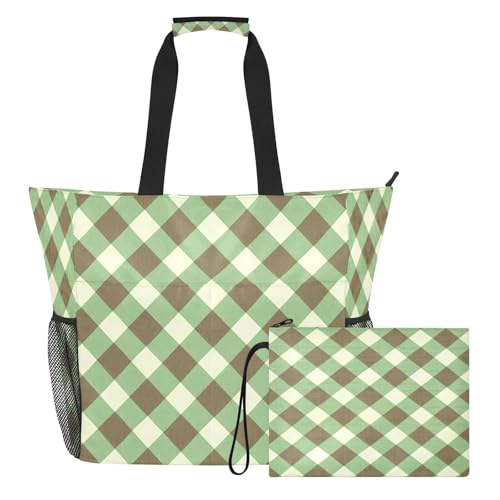 Sac fourre-tout anti-sable zippé pour jouets de plage et serviettes de voyage