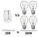 JUNEDOO LED Garage Light 38W,E26 Edison Screw Bulbs,3000K Warm White,4200Lm,300W Incandescent Bulbs Equivalent,No Dimmable,Pack of 2