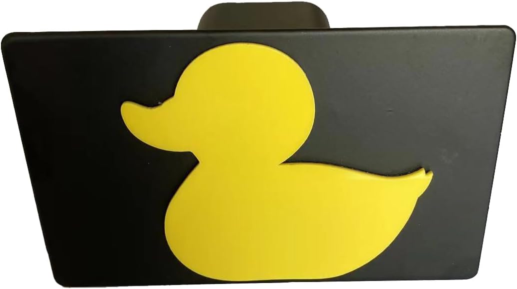 Custom Trailer Hitch Cover for 2"" Inch Towing Rear Receiver Plug Cover with Yellow Duck Sign for Cars SUV Pickup Trucks, TCGG-22